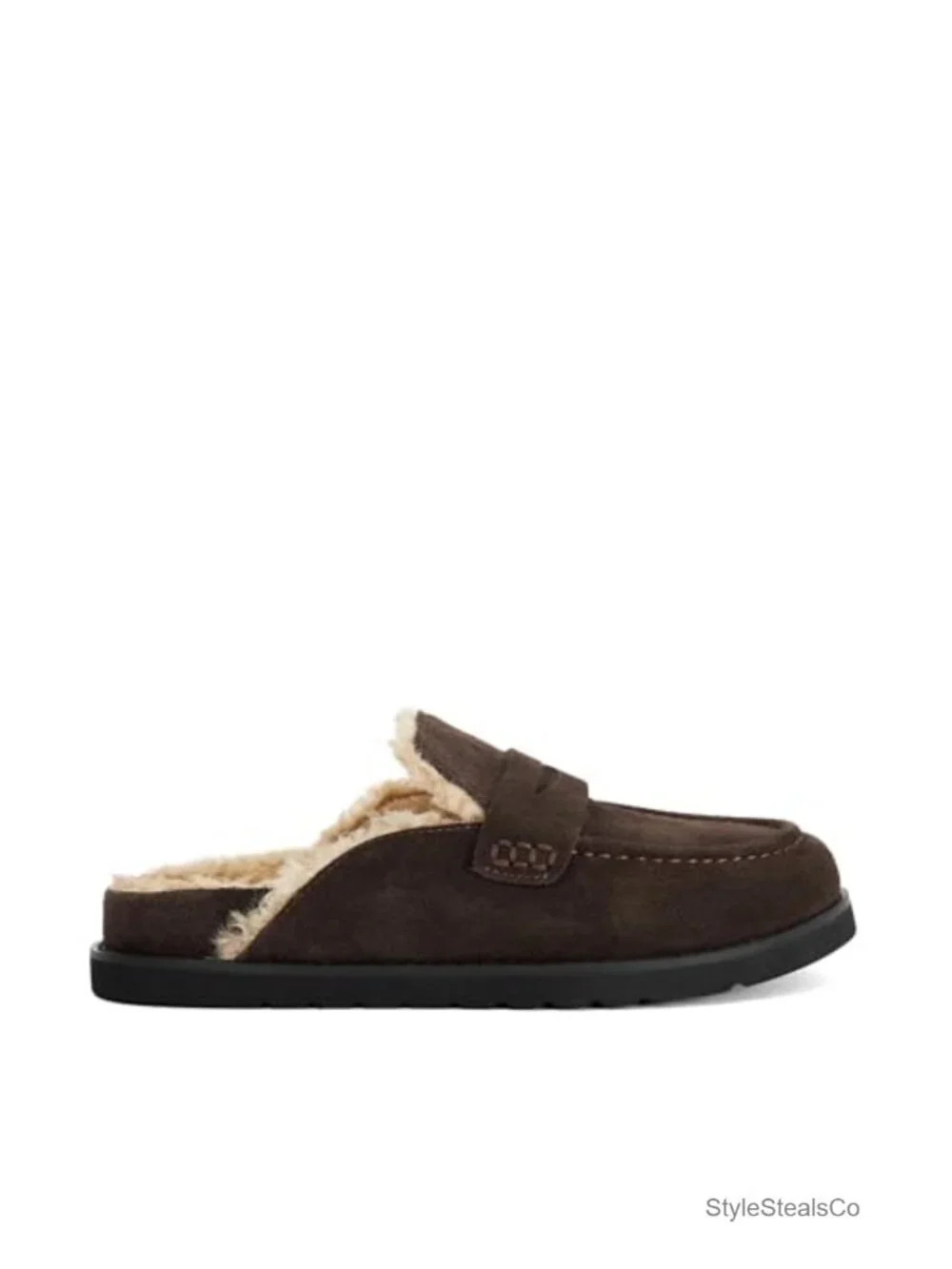 Suede Backless Loafer Hybrid Penny Loafers Pull-On Low Top